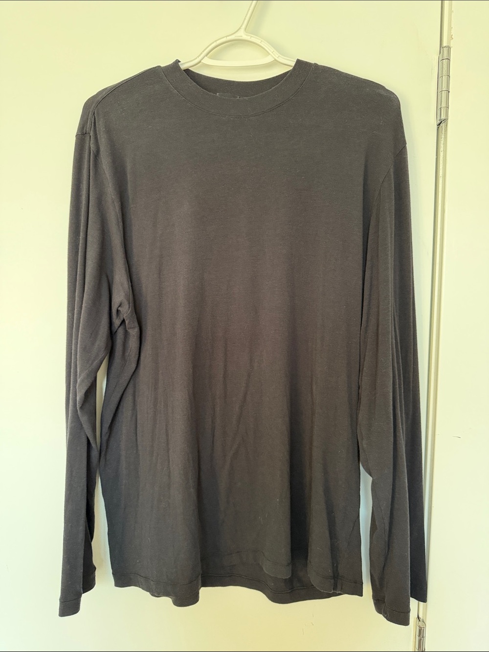SKIMS Black Long Sleeve Crewneck Tee